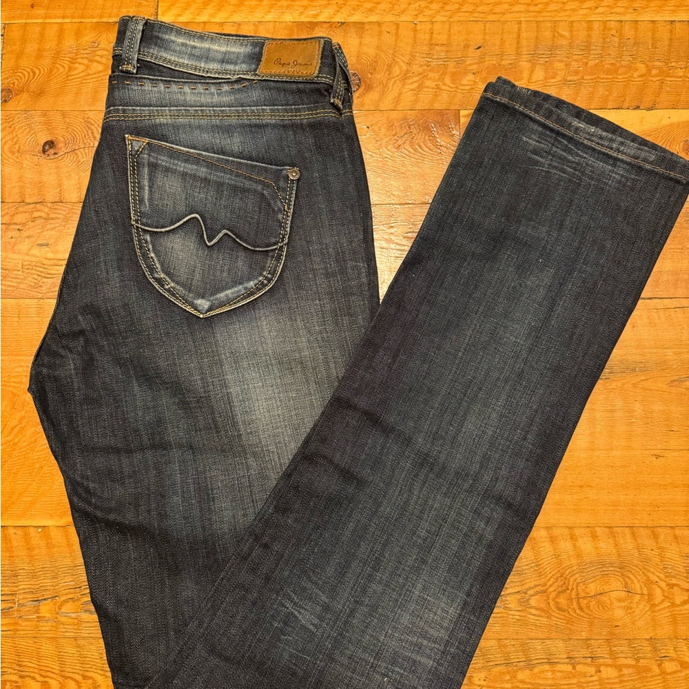 Pepe Jeans Blue Straight Leg Premium Denim